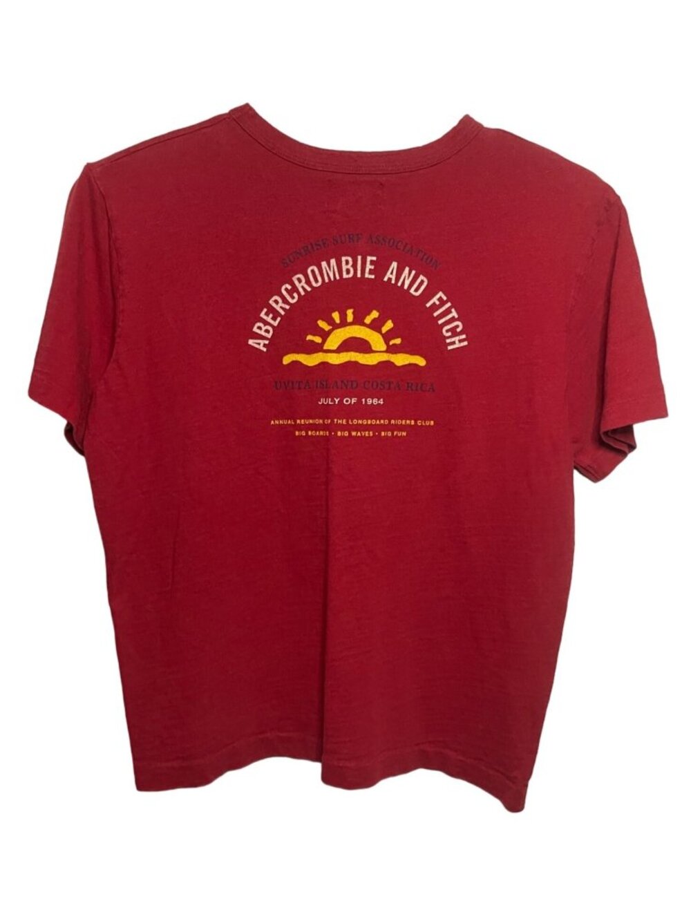 Women's vintage T-shirt Size Large Red Abercrombie & Fitch Shirt Red - Picture 11 of 11